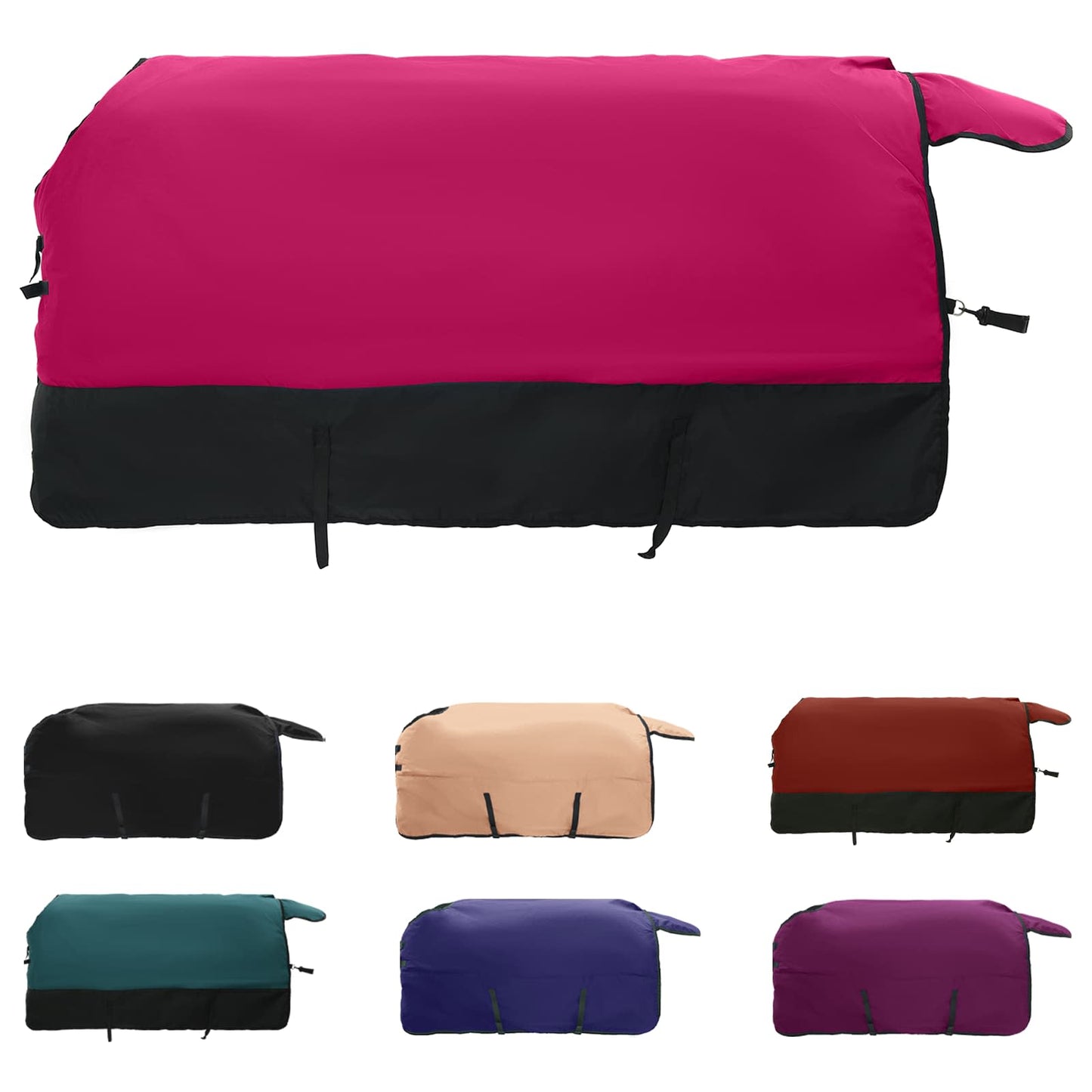 Vidaxx couverture pour cheval rose et noir 125 cm polyester