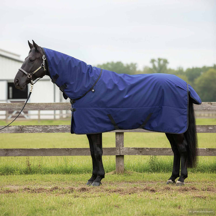 Vidaxx couverture pour cheval vert foncé et noir 85 cm polyester