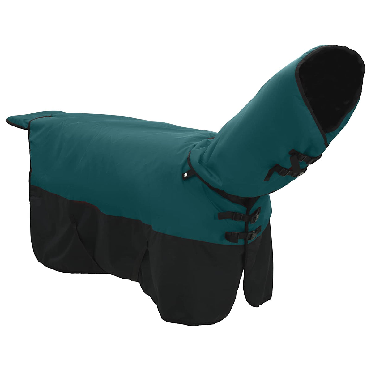 Vidaxx couverture pour cheval vert foncé et noir 155 cm polyester