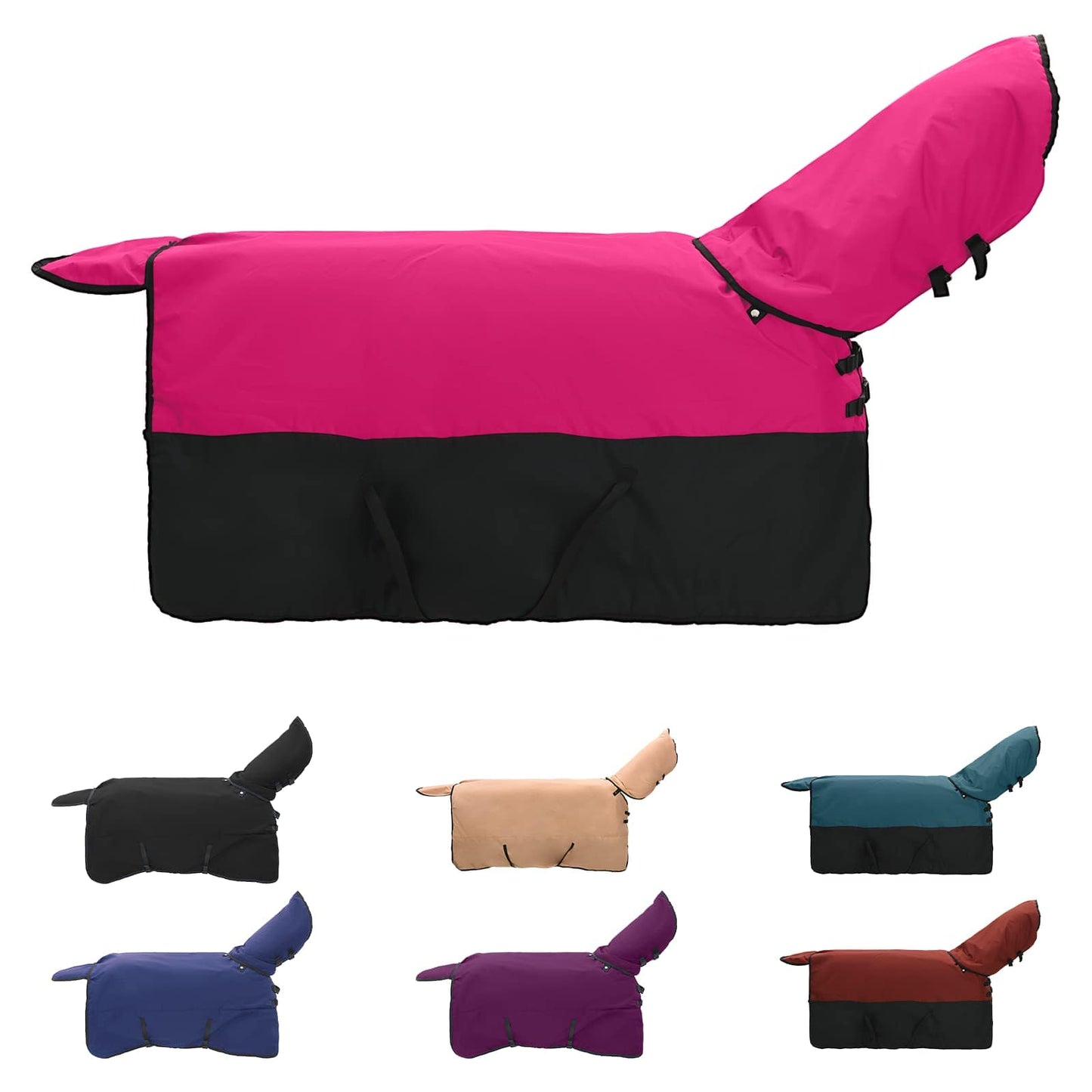 Vidaxx couverture pour cheval rose et noir 95 cm polyester