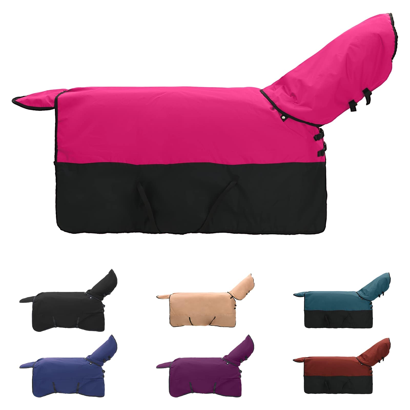 Vidaxx couverture pour cheval rose et noir 95 cm polyester
