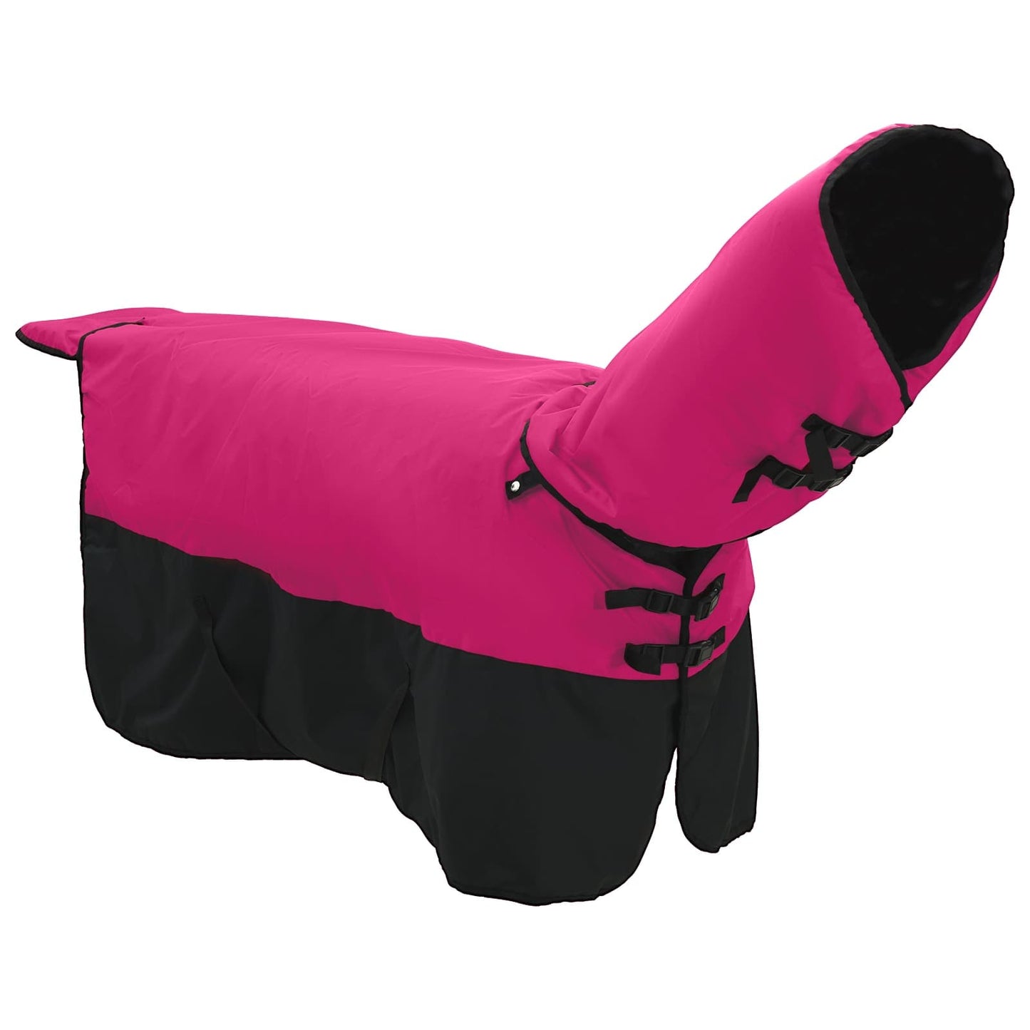 VidaXL couverture pour cheval rose et noir 115 cm polyester