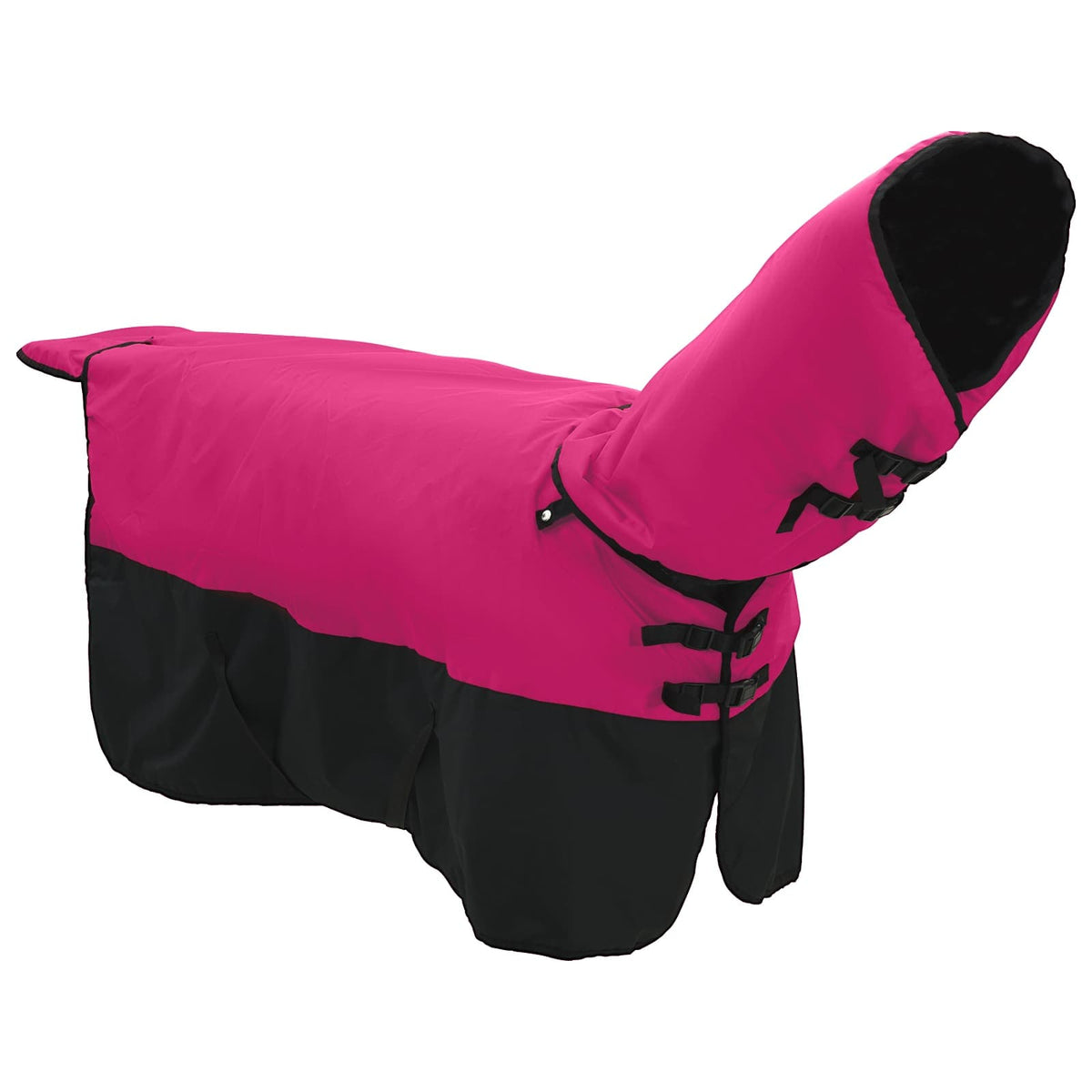 VidaXL couverture pour cheval rose et noir 115 cm polyester