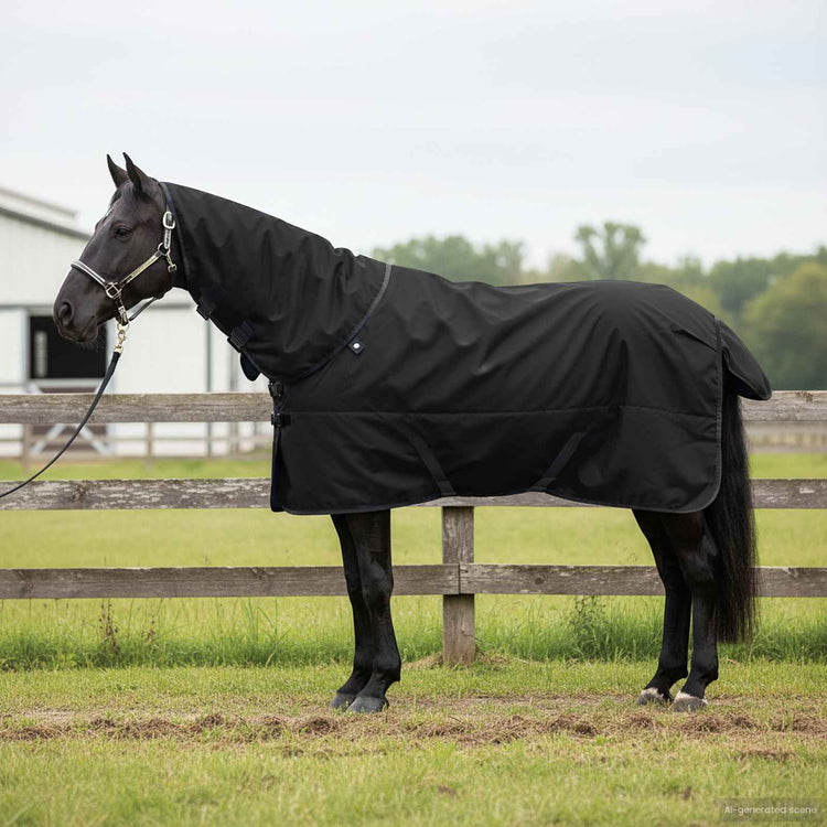 Vidaxx couverture pour cheval vert foncé et noir 125 cm polyester