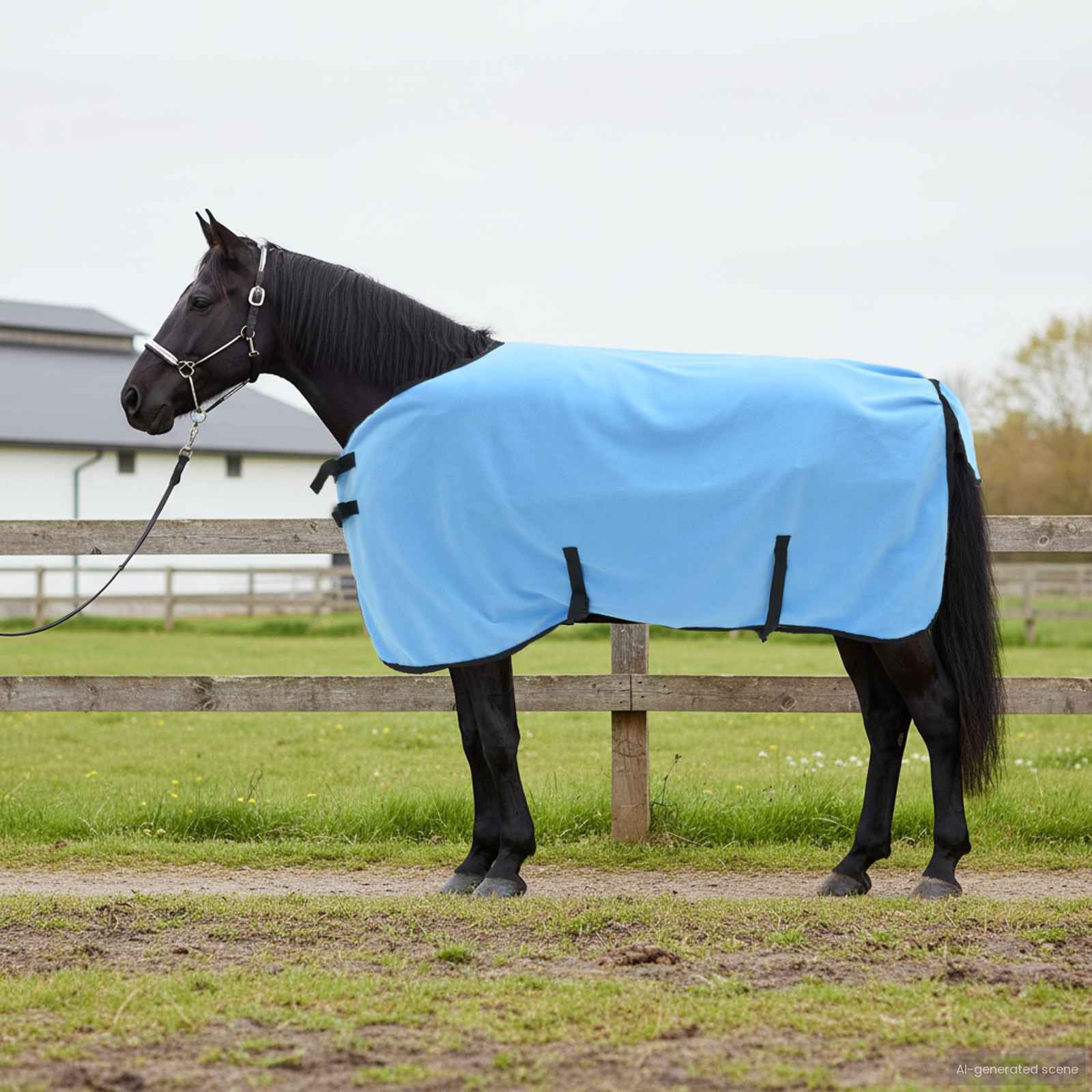 Vidaxxl couverture pour cheval entièrement en polyester aqua