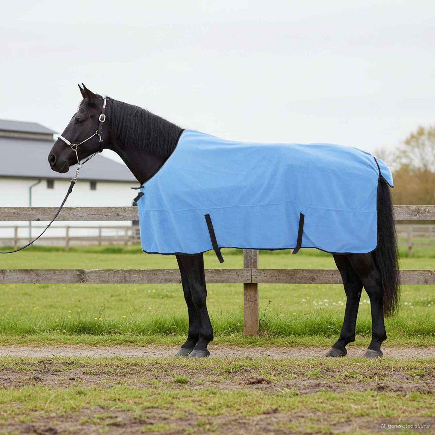 Vidaxxl couverture pour cheval entièrement en polyester aqua
