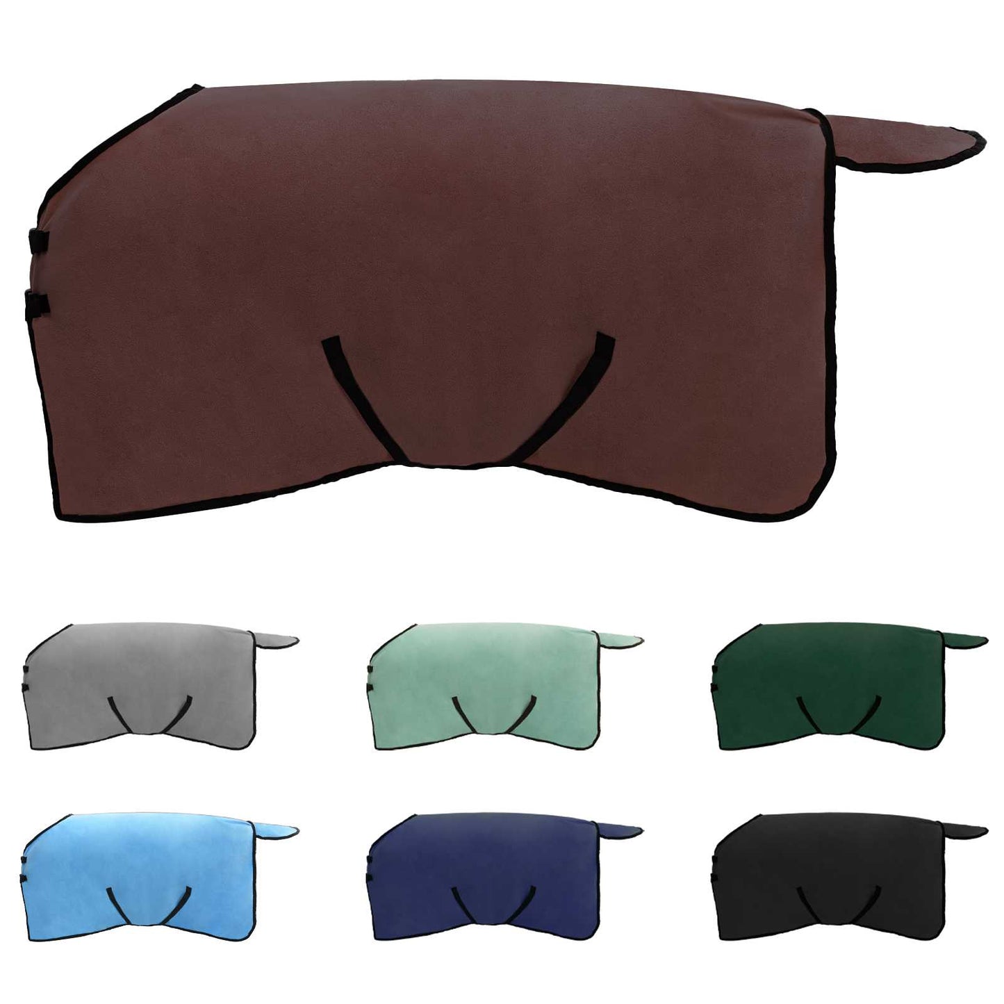 VidaXL couverture pour cheval entièrement en polyester marron foncé