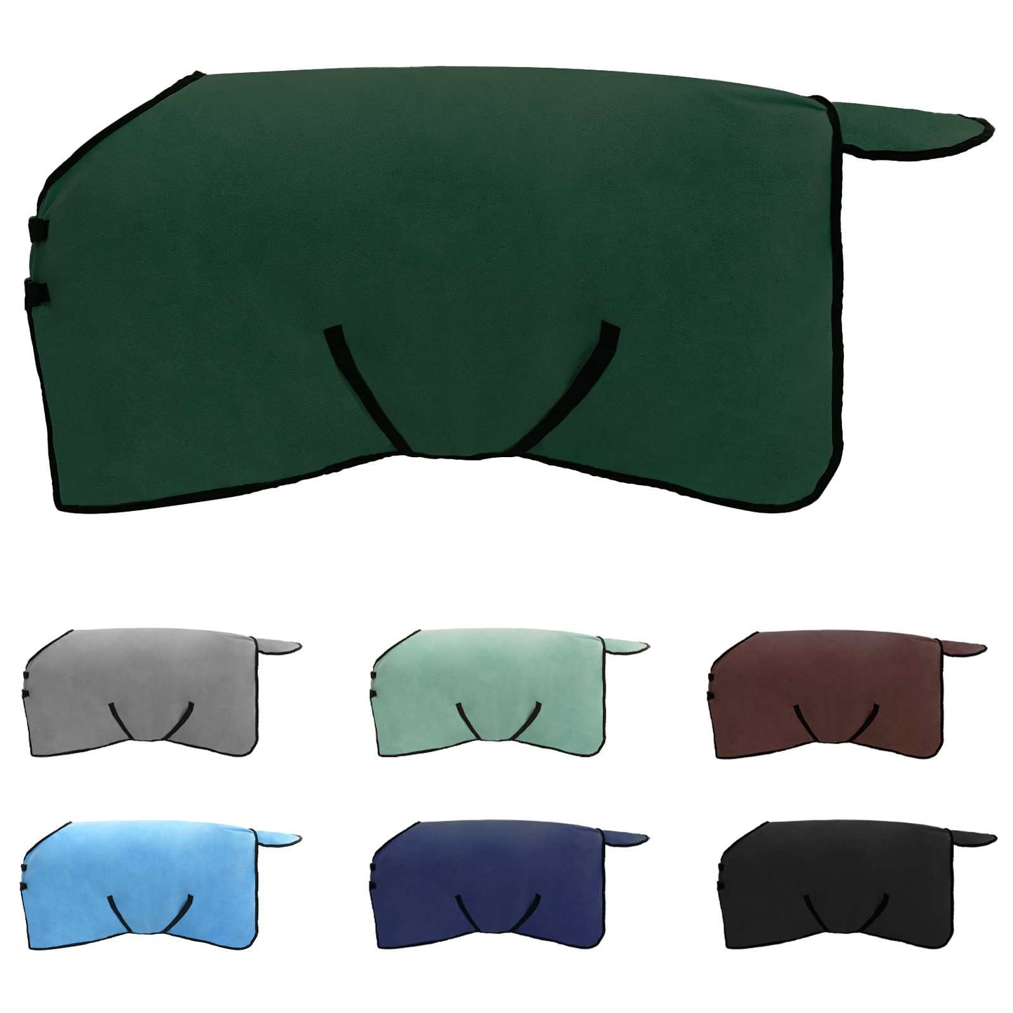 Couverture pour cheval VidaXL entièrement en polyester vert foncé