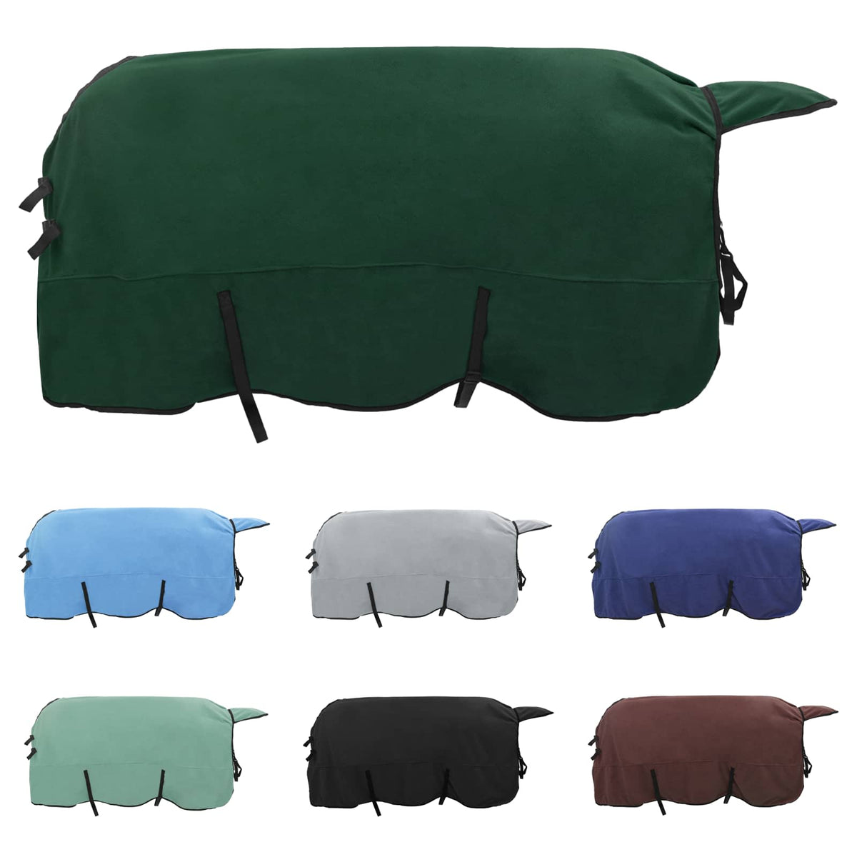 Couverture pour cheval VidaXL entièrement en polyester vert foncé