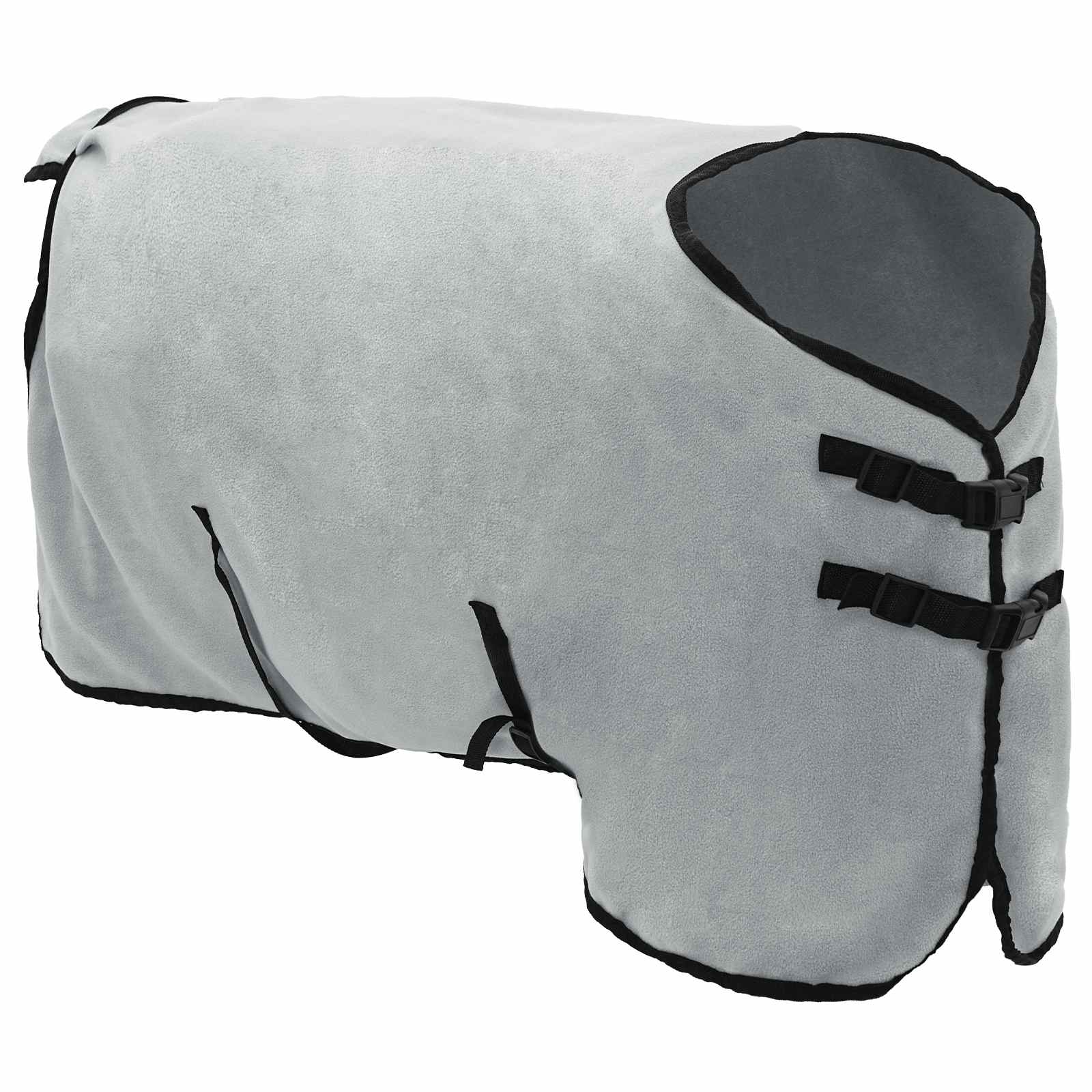 Couverture pour cheval VidaXL entièrement en polyester gris clair et rose