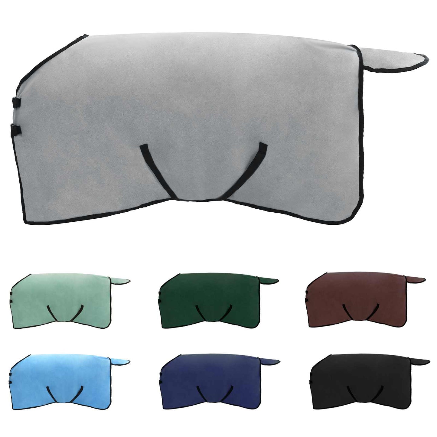 Couverture pour cheval VidaXL entièrement en polyester gris clair et rose