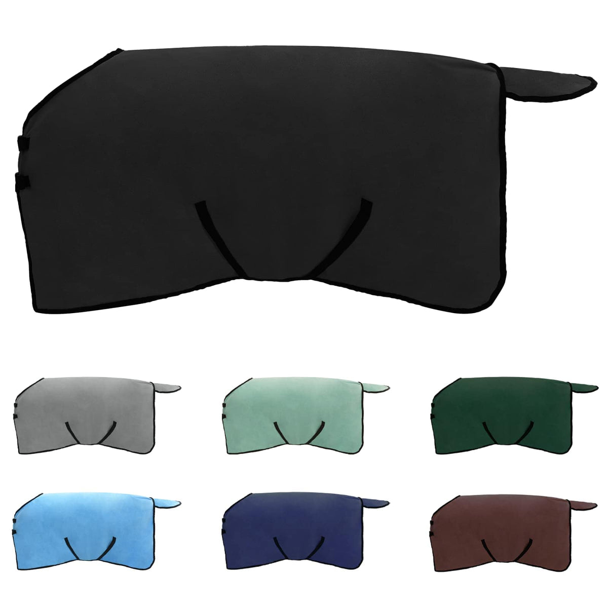 Vidaxxl couverture cheval noir polyester