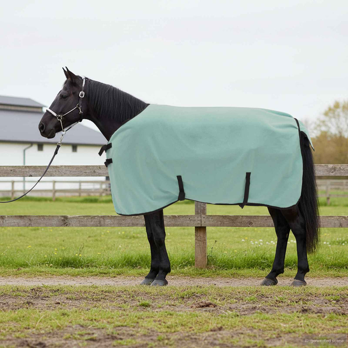 VidaXL couverture cheval spécial vert polyester