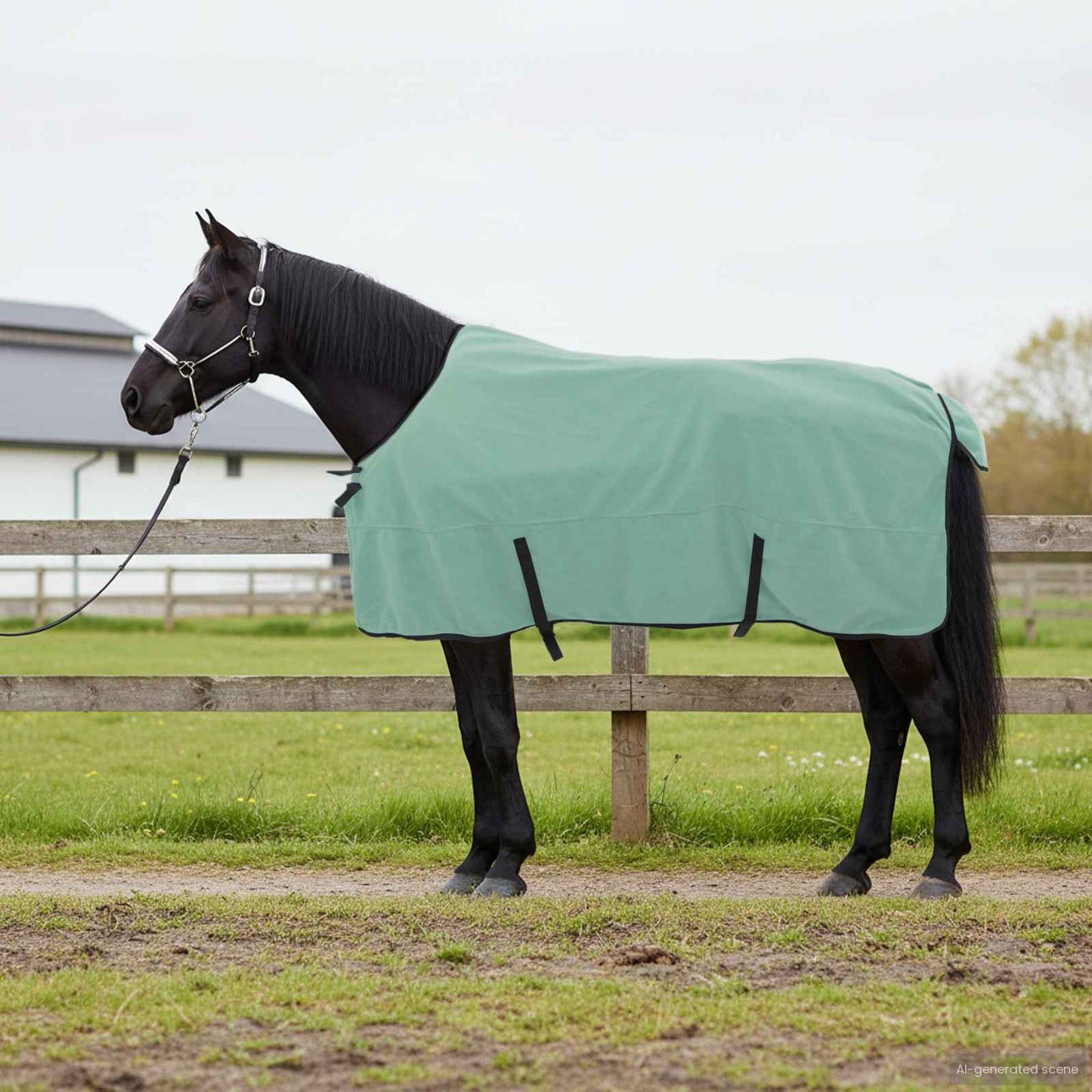 VidaXL couverture cheval spécial vert polyester