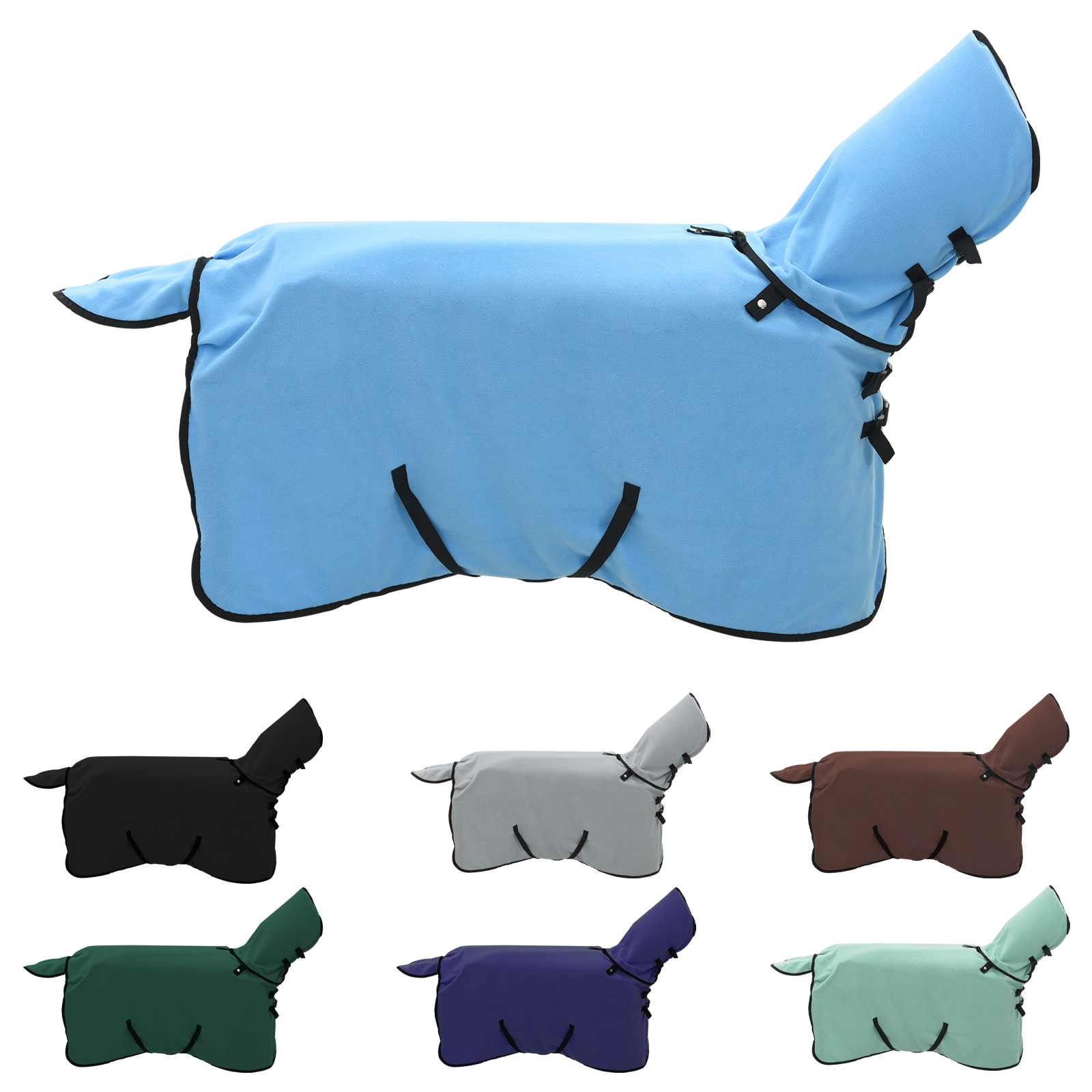 Vidaxxl couverture pour cheval entièrement en polyester aqua