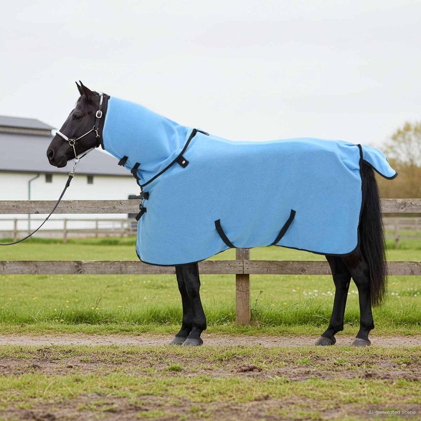 Vidaxxl couverture pour cheval entièrement en polyester aqua