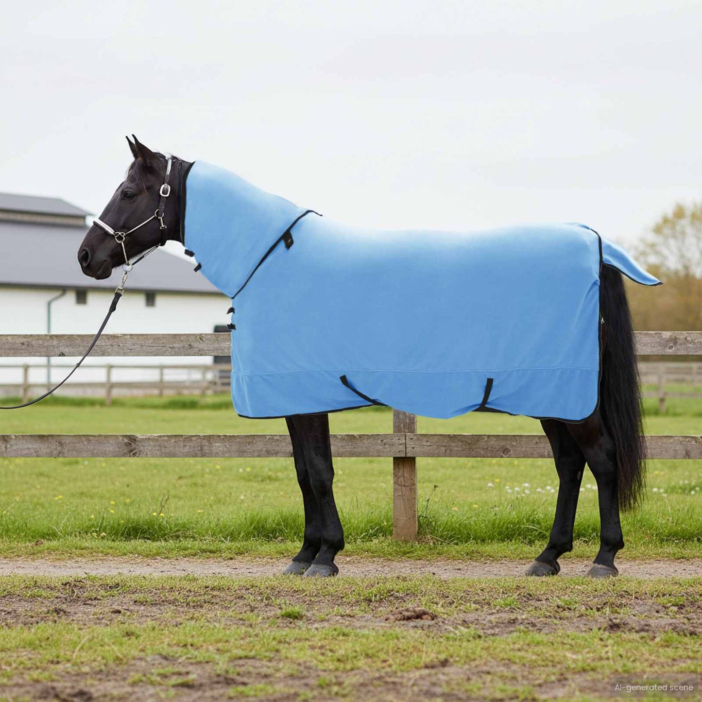 Vidaxxl couverture pour cheval entièrement en polyester aqua