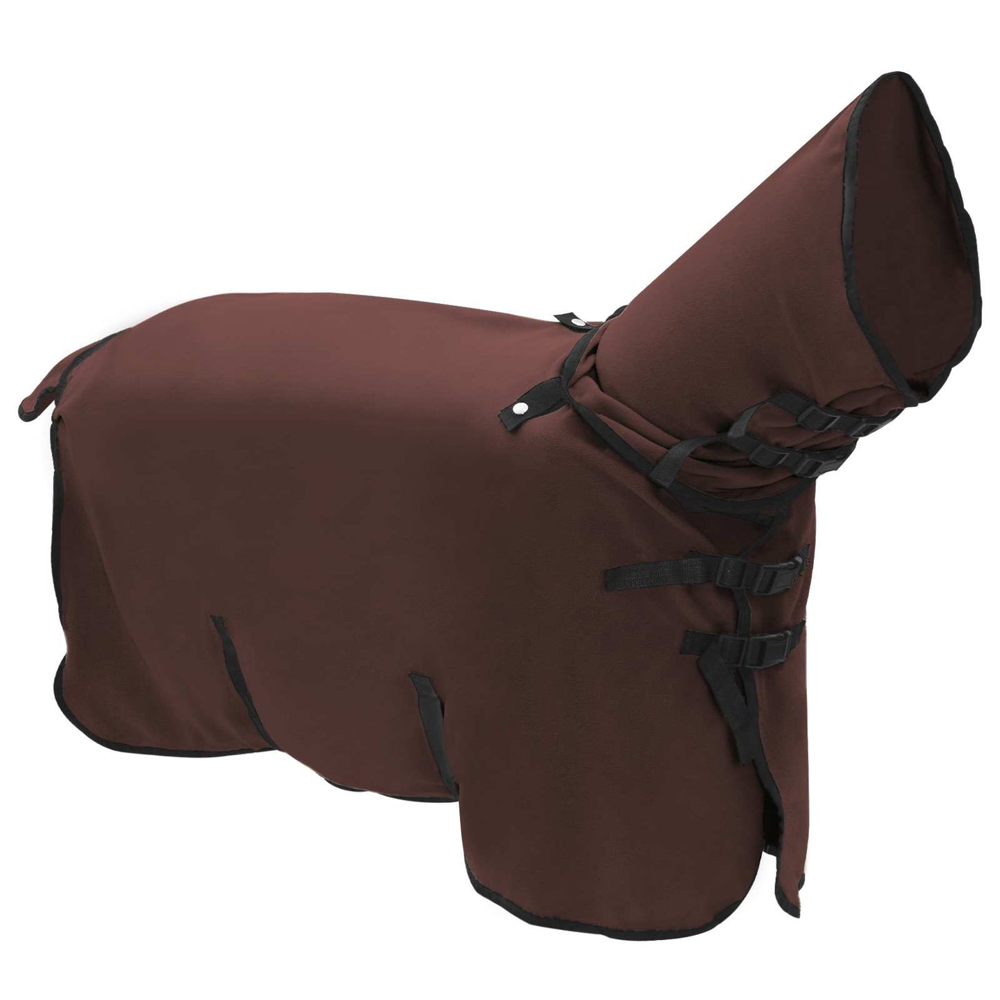VidaXL couverture pour cheval entièrement en polyester marron foncé