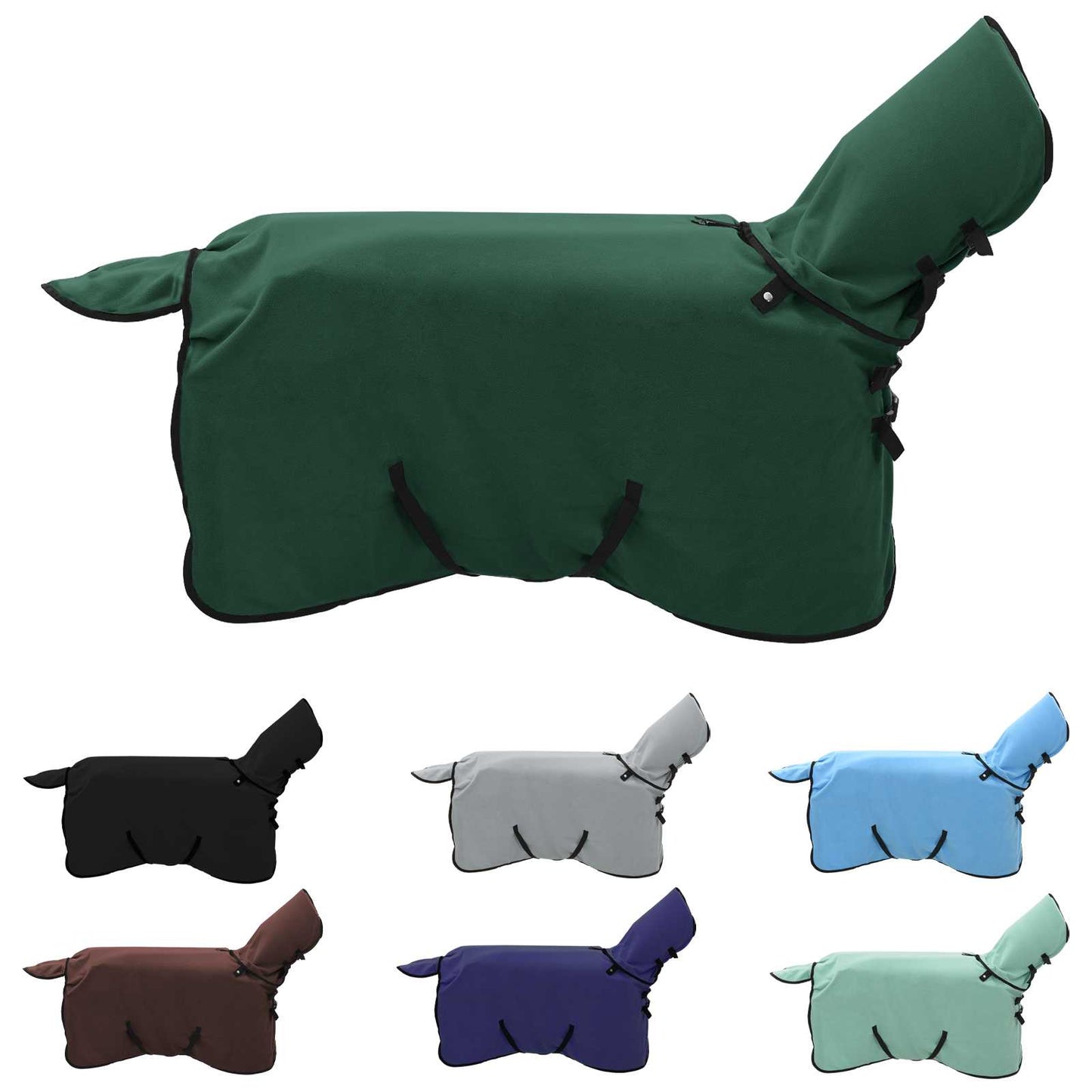 Couverture pour cheval VidaXL entièrement en polyester vert foncé