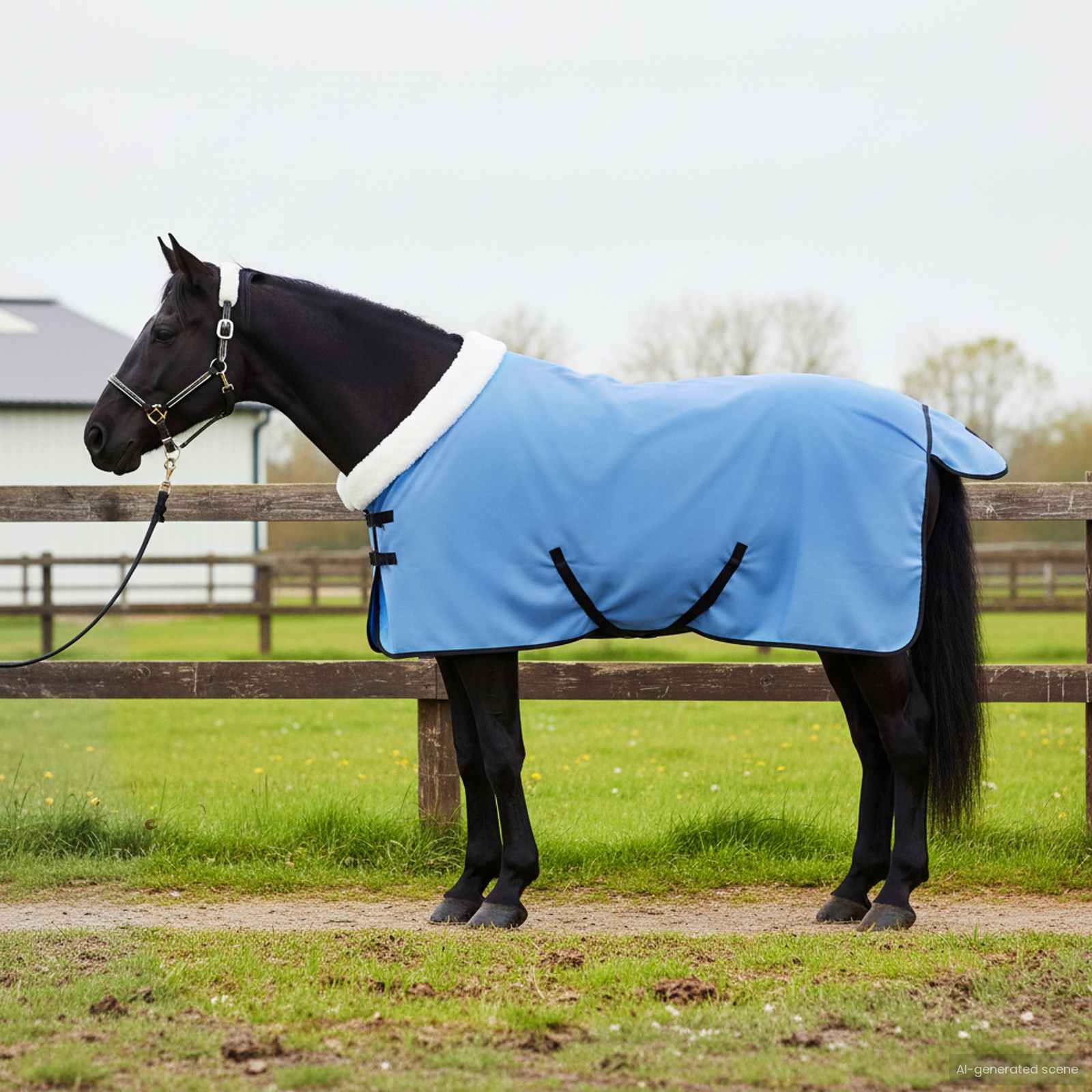 Vidaxx couverture pour cheval full aqua 105 cm polaire