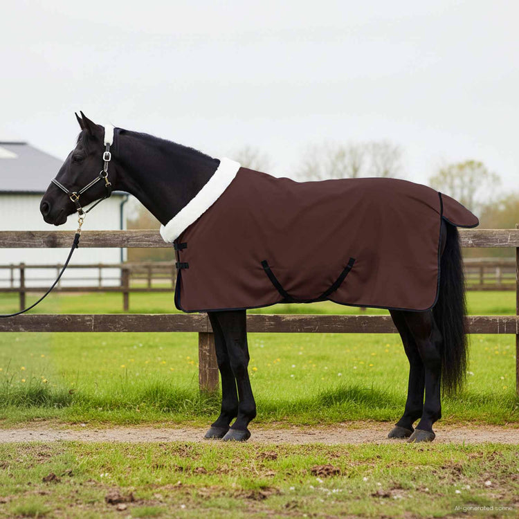 Vidaxx couverture pour cheval entièrement polaire marron foncé 95 cm