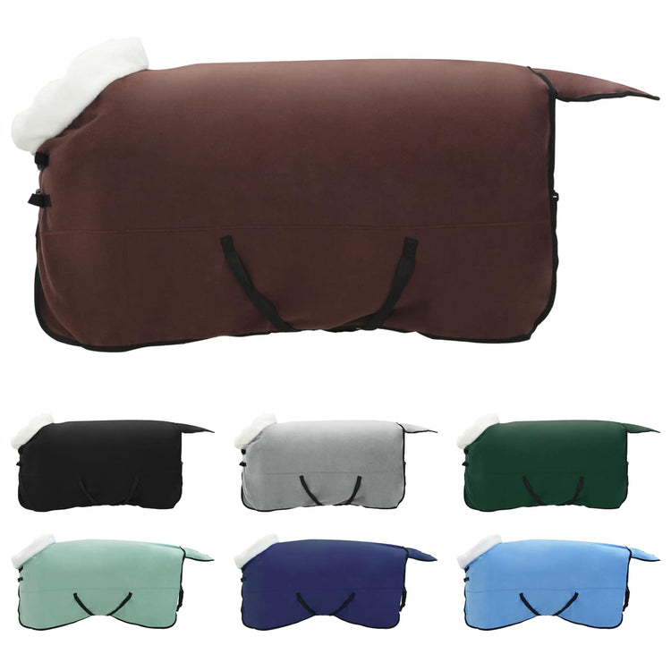 VidaXL couverture pour cheval complètement marron foncé 145 cm polaire
