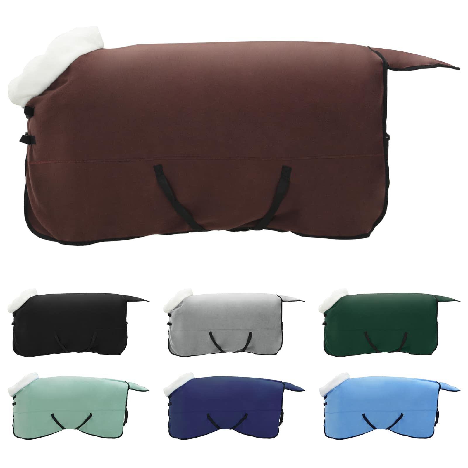 Vidaxx couverture pour cheval complètement marron foncé 165 cm polaire