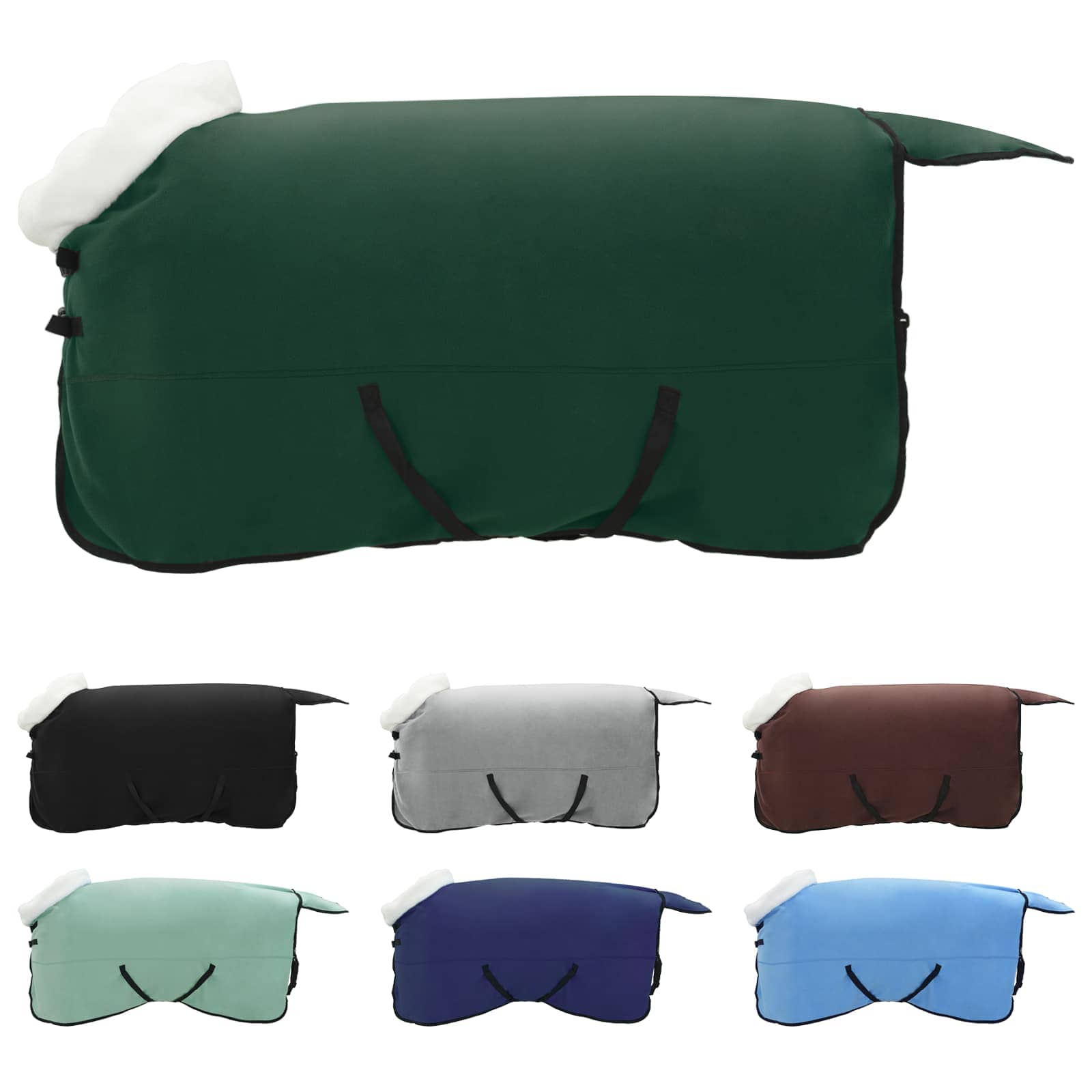Vidaxx couverture pour cheval entièrement polaire vert foncé 125 cm