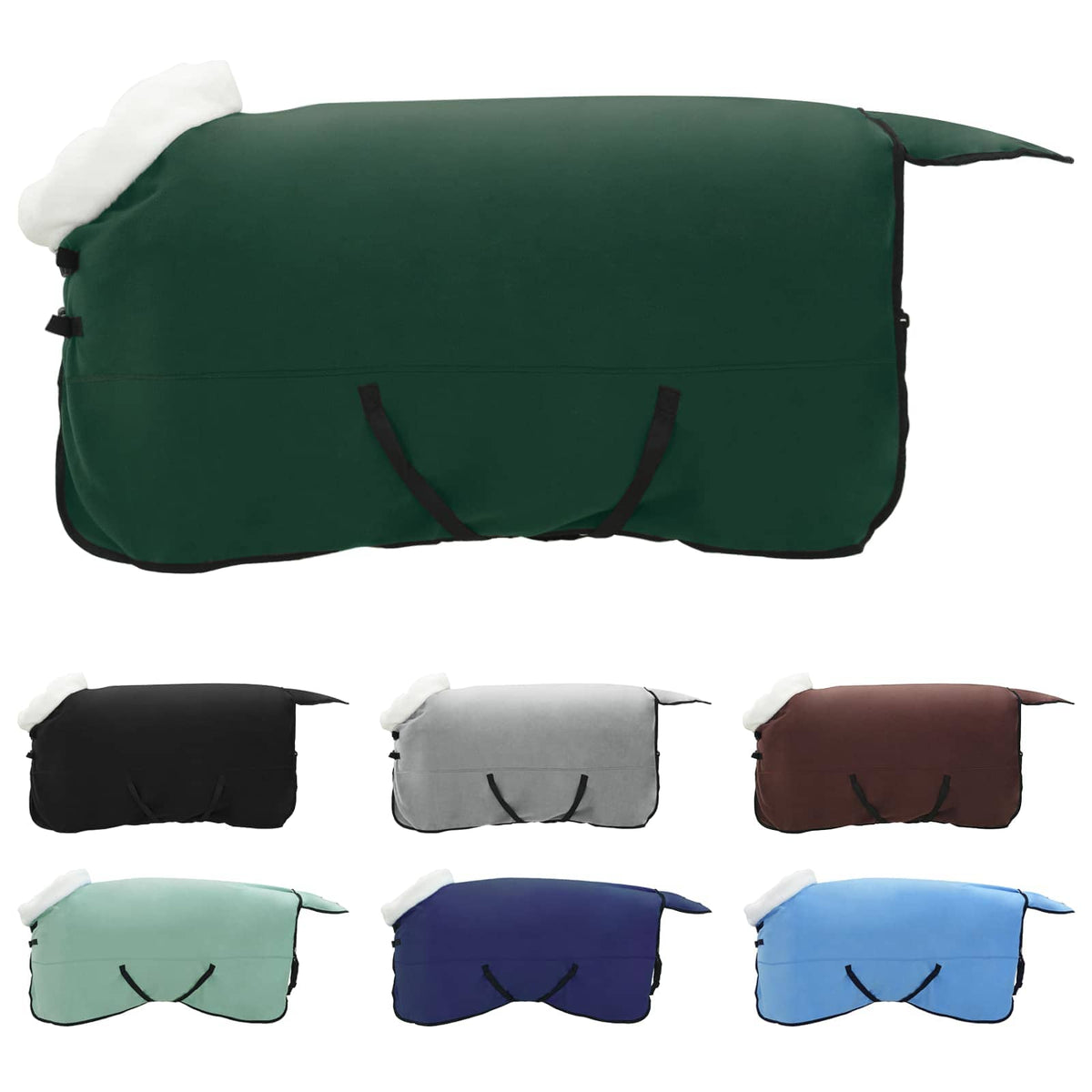Vidaxx couverture pour cheval entièrement polaire vert foncé 135 cm
