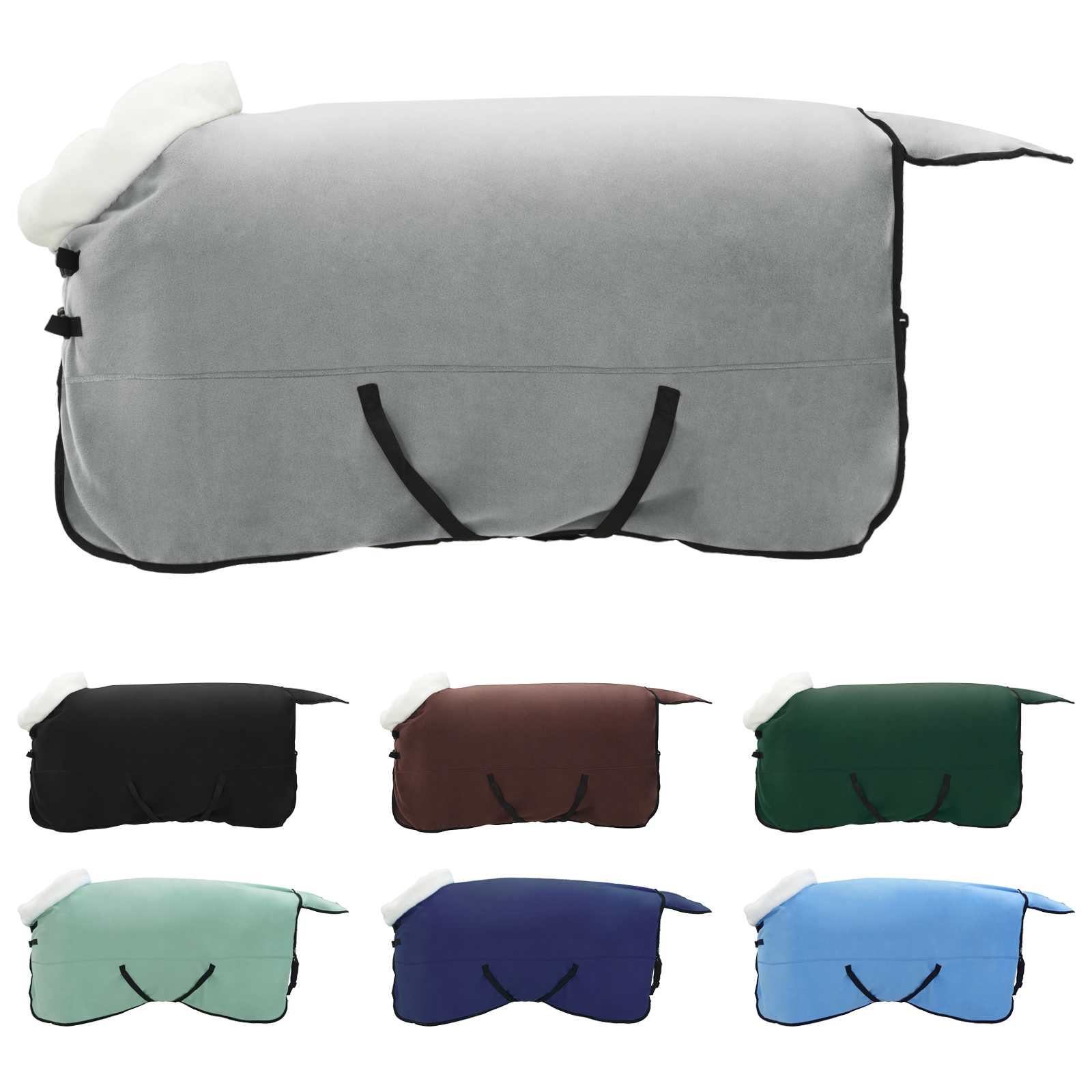 Vidaxx couverture pour cheval entièrement polaire vert foncé 165 cm
