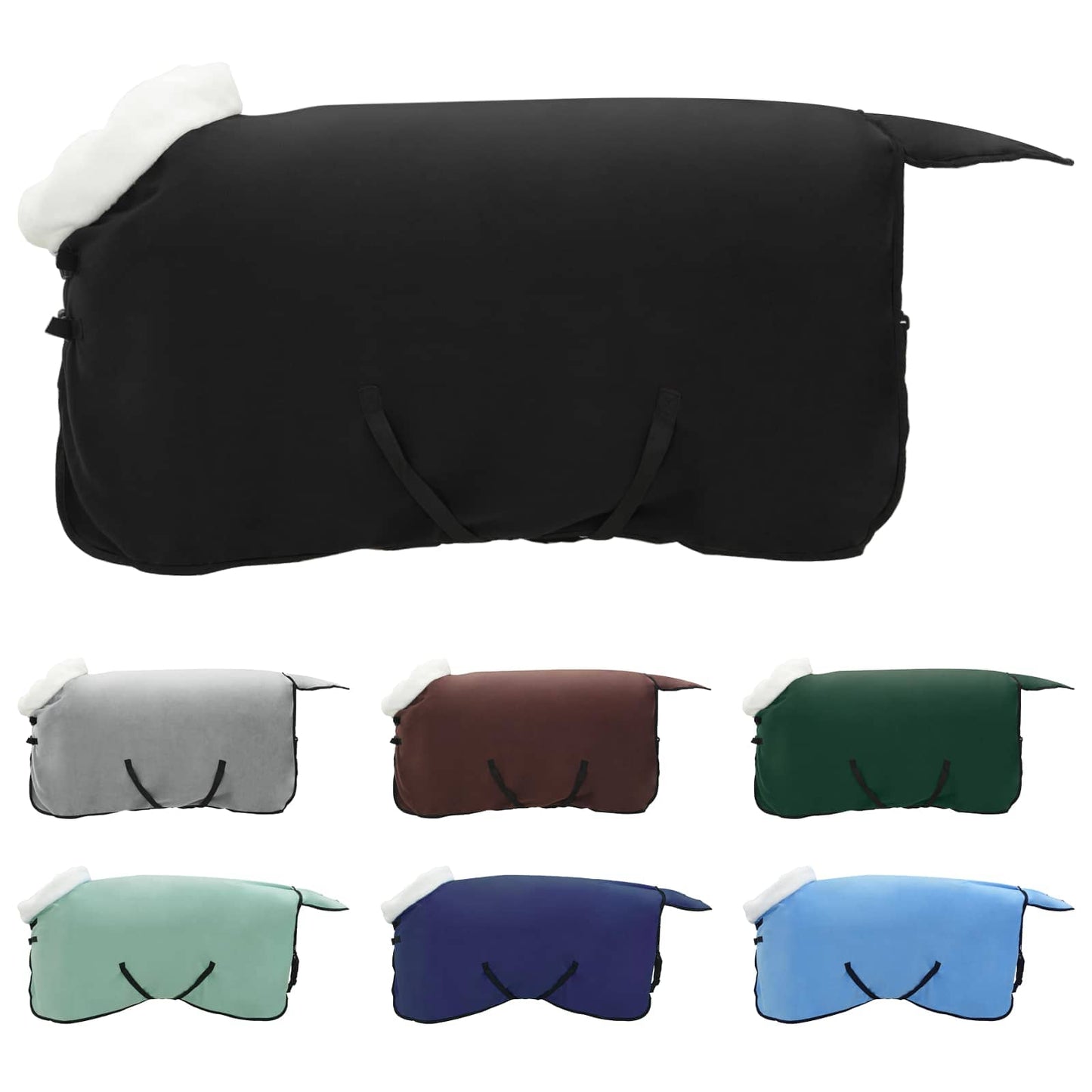 VidaXL couverture pour cheval noir 75 cm polaire