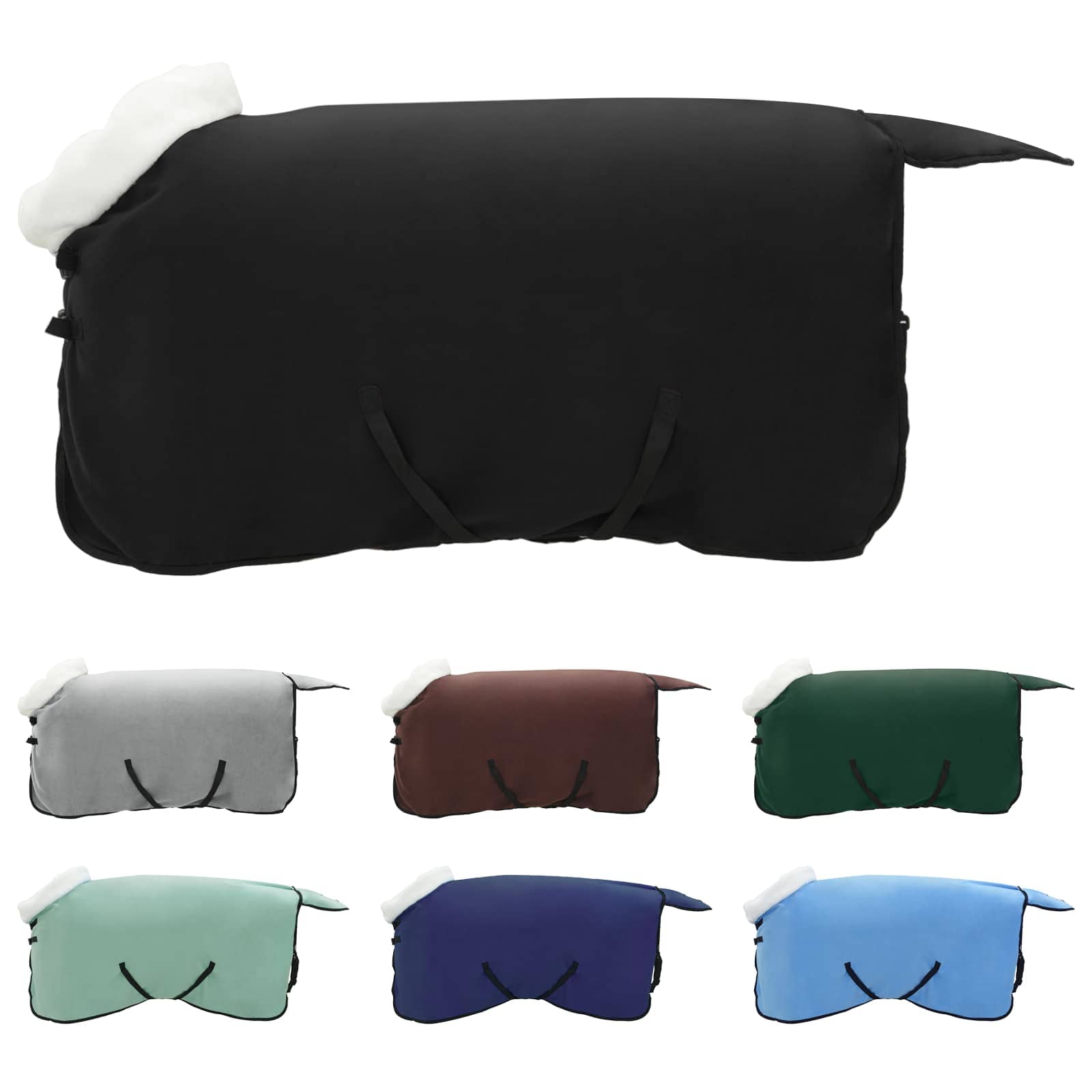VidaXL couverture pour cheval noir 75 cm polaire