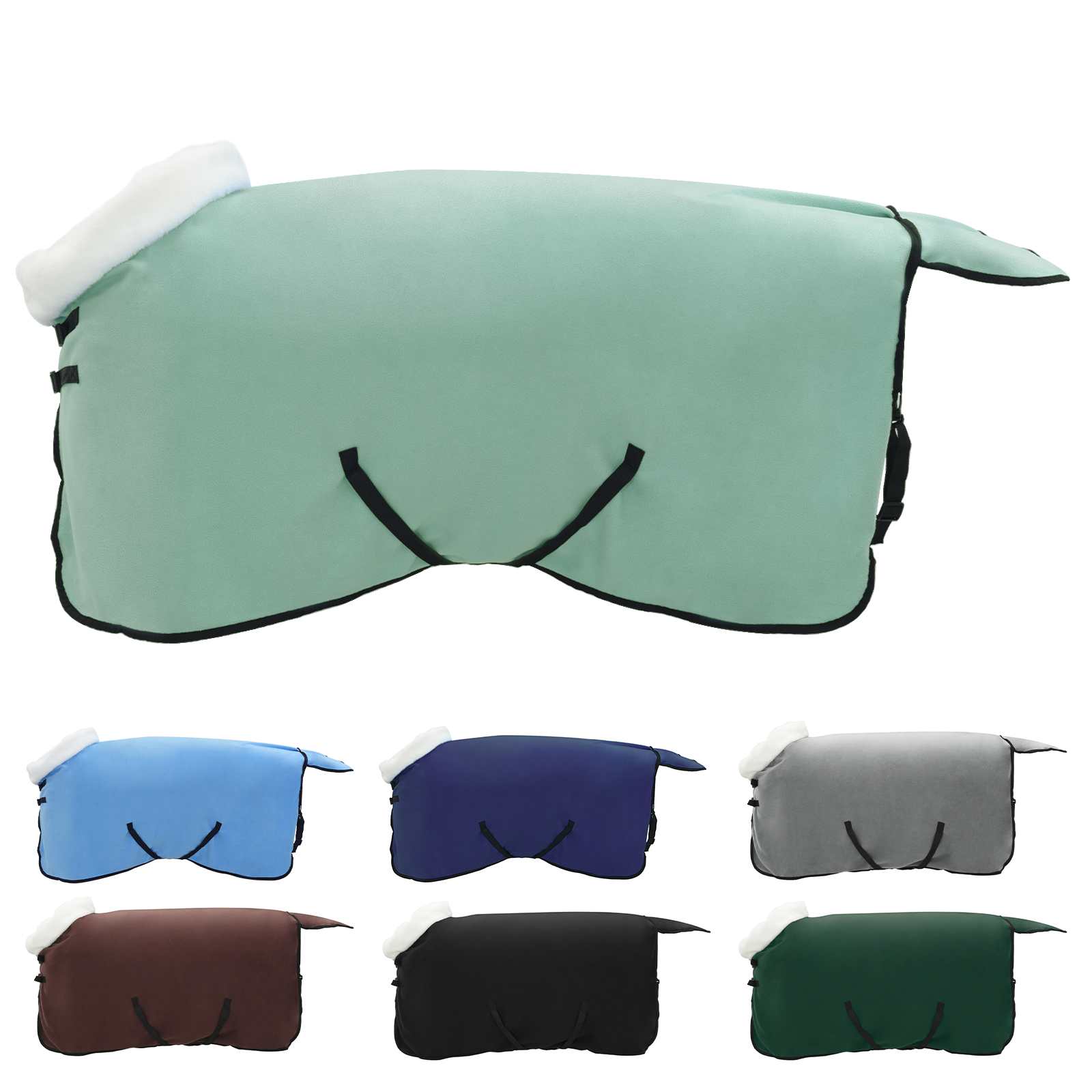 Vidaxx couverture pour cheval entièrement polaire vert foncé 85 cm
