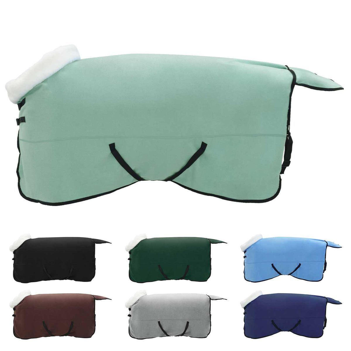 Vidaxx couverture pour cheval entièrement polaire vert foncé 155 cm