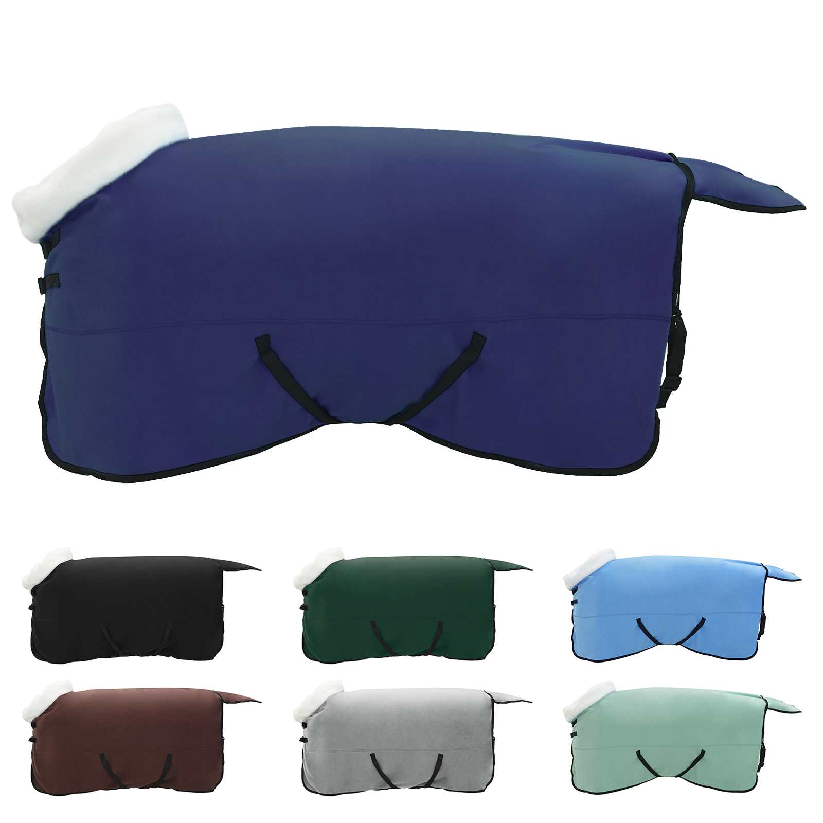 Vidaxx couverture pour cheval bleu marine 125 cm polaire