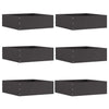 Vidaxl bordure de jardin 6 pcs noir 40 x 40 x 13 cm acier