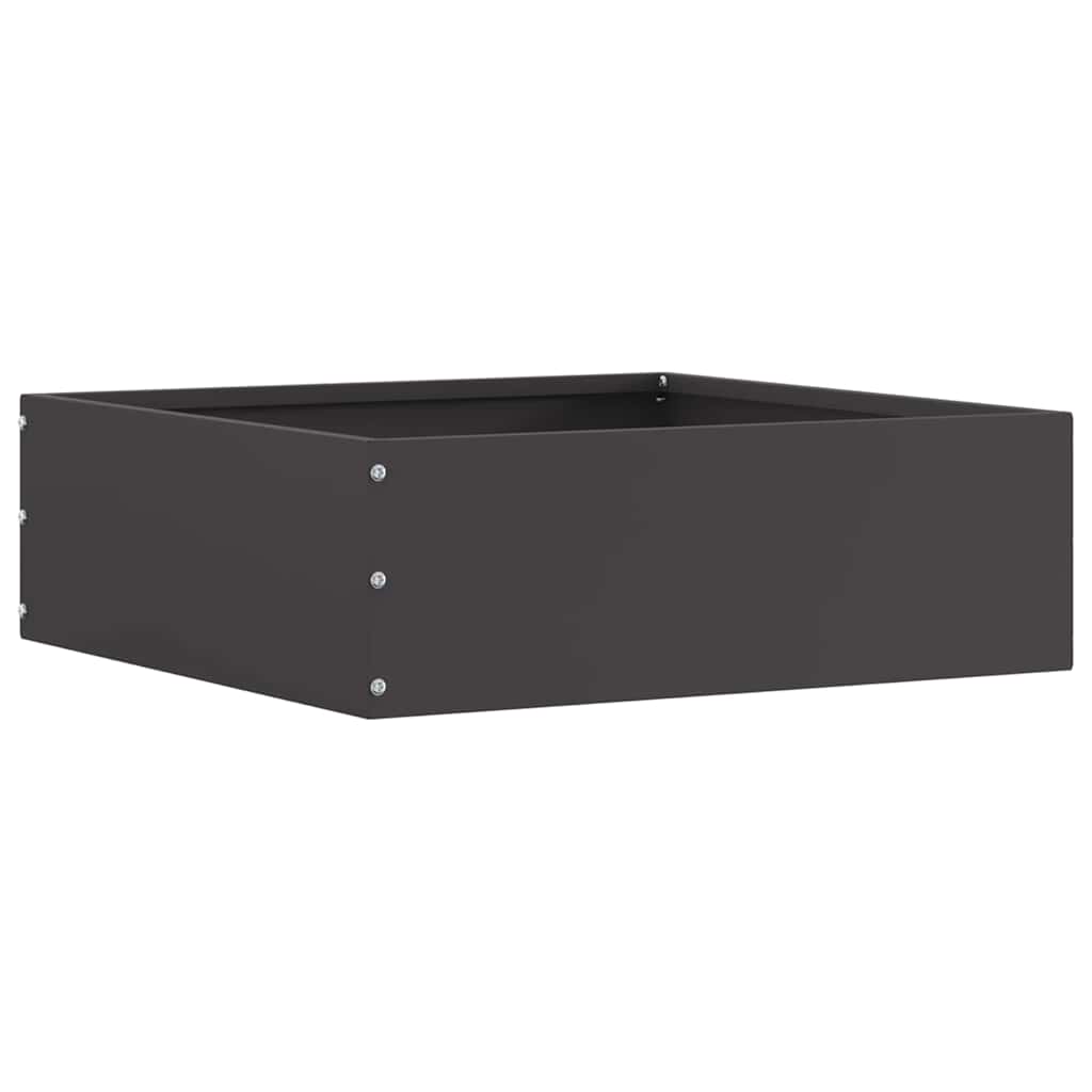 Vidaxl bordure de jardin 6 pcs noir 40 x 40 x 13 cm acier
