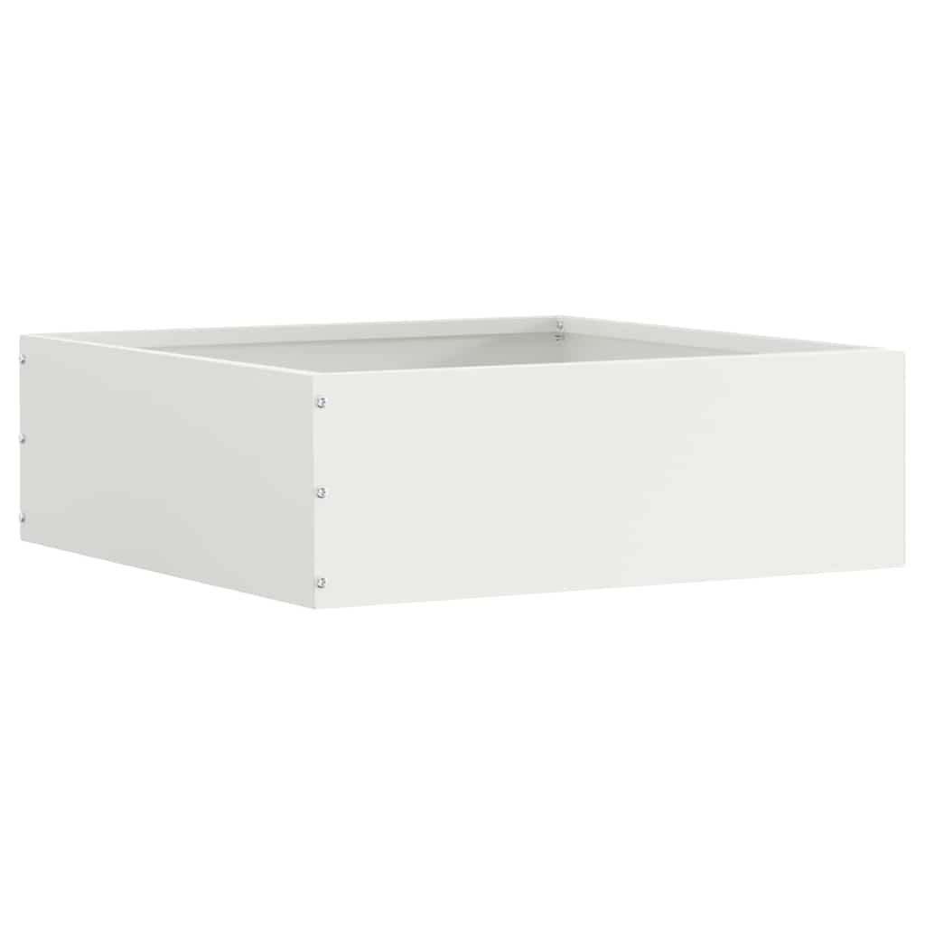 Vidaxx bordure de jardin blanc 40 x 40 x 13 cm en acier