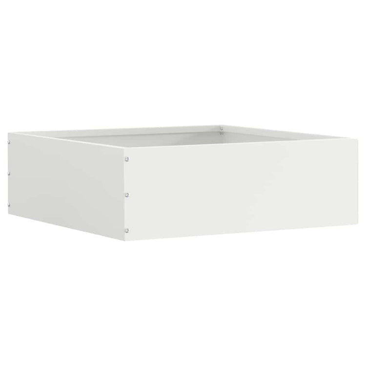 Vidaxx bordure de jardin blanc 40 x 40 x 13 cm en acier