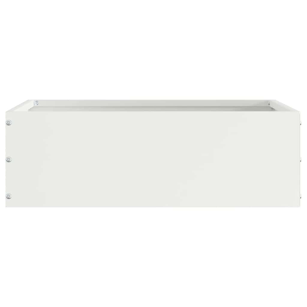 Vidaxx bordure de jardin blanc 40 x 40 x 13 cm en acier