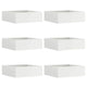 Vidaxxl bordure de jardin 6 pcs blanc 40 x 40 x 13 cm acier