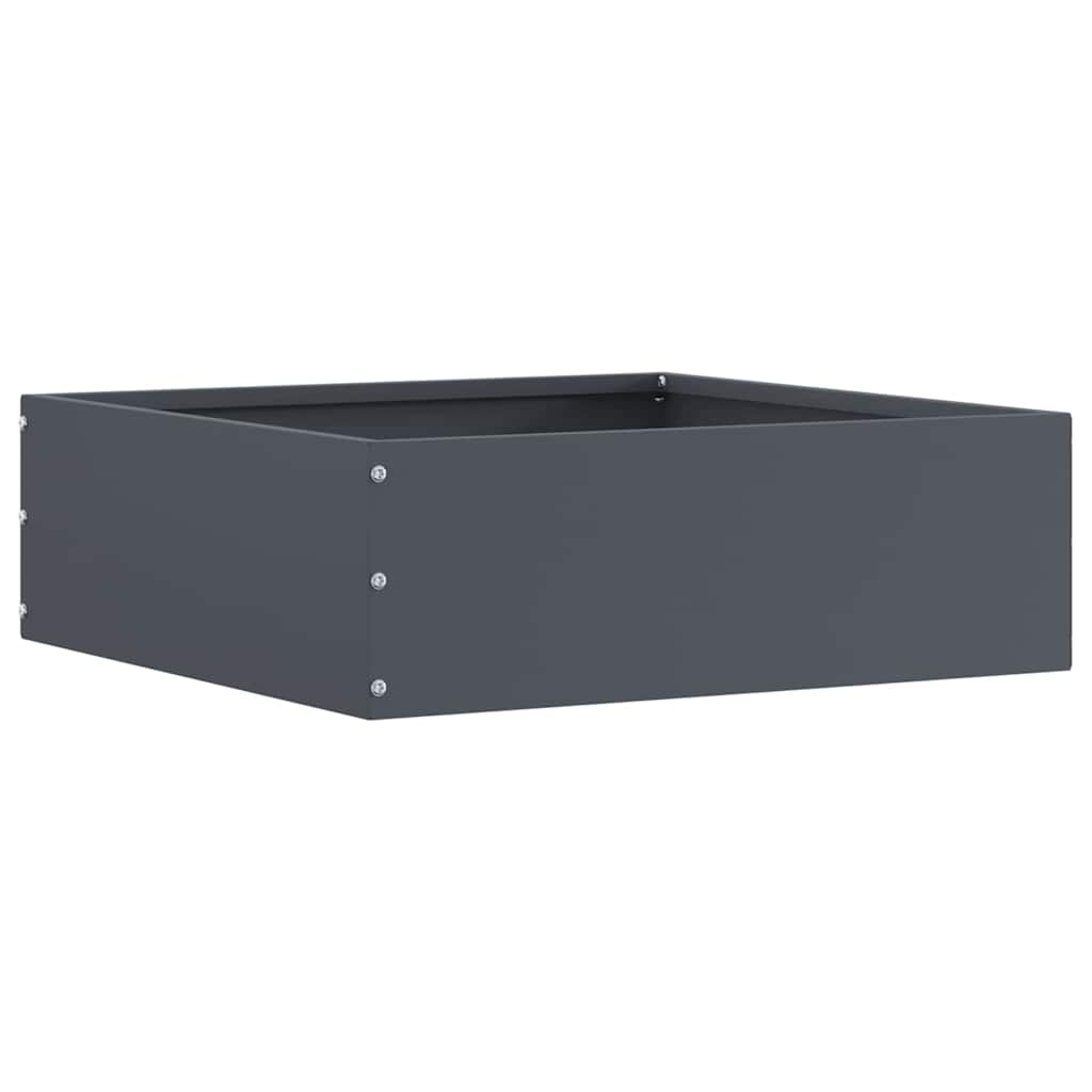 Vidaxl bordure de jardin anthracite 40 x 40 x 13 cm acier