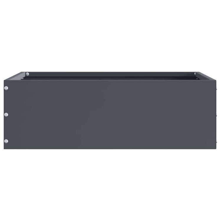Vidaxl bordure de jardin anthracite 40 x 40 x 13 cm acier