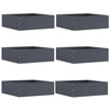 Vidaxl bordure de jardin 6 pcs anthracite 40 x 40 x 13 cm acier