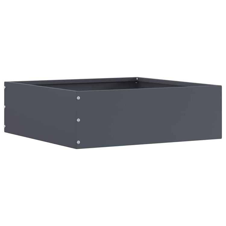 Vidaxl bordure de jardin 6 pcs anthracite 40 x 40 x 13 cm acier
