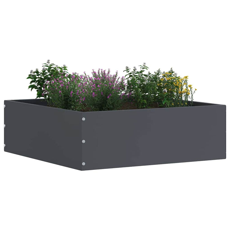 Vidaxl bordure de jardin 6 pcs anthracite 40 x 40 x 13 cm acier
