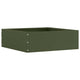 Vidaxxl bordure de jardin vert olive 40 x 40 x 13 cm acier