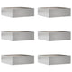 VidaXL bordure de jardin 6 pcs argent 40 x 40 x 13 cm acier inoxydable