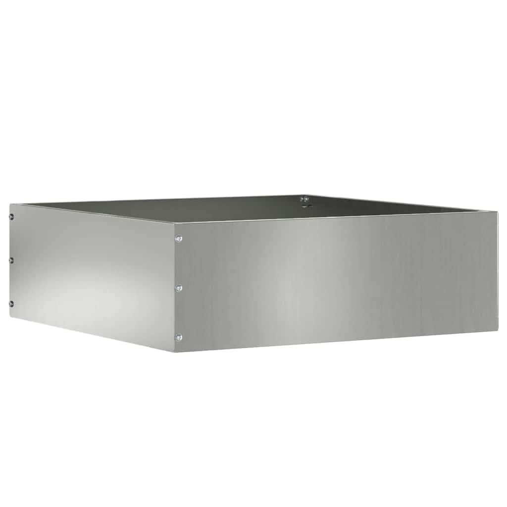 Vidaxl bordure de jardin argent 40 x 40 x 13 cm en acier galvanisé