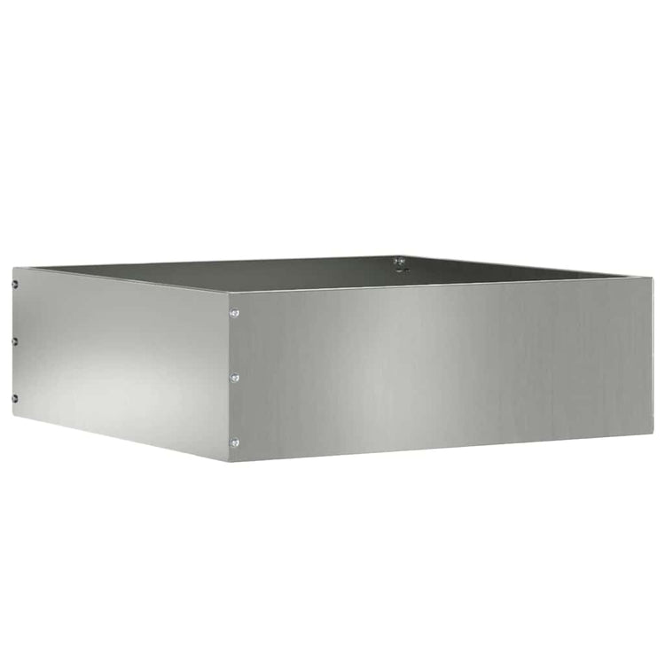 Vidaxl bordure de jardin argent 40 x 40 x 13 cm en acier galvanisé